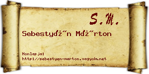 Sebestyén Márton névjegykártya